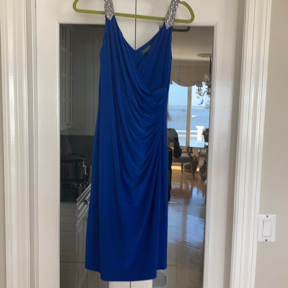 Royal blue cocktail dress